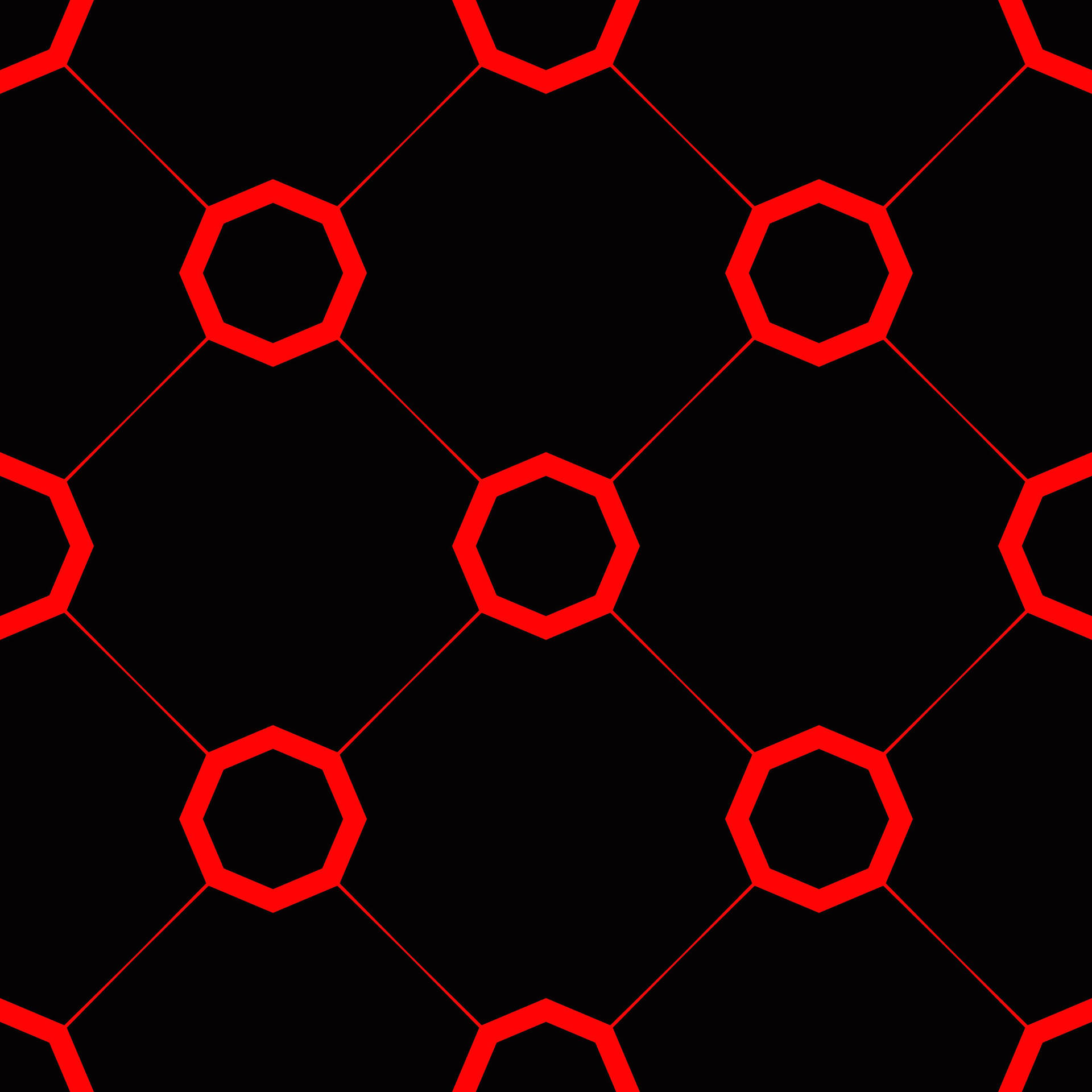 Red Circle Honeycomb Background