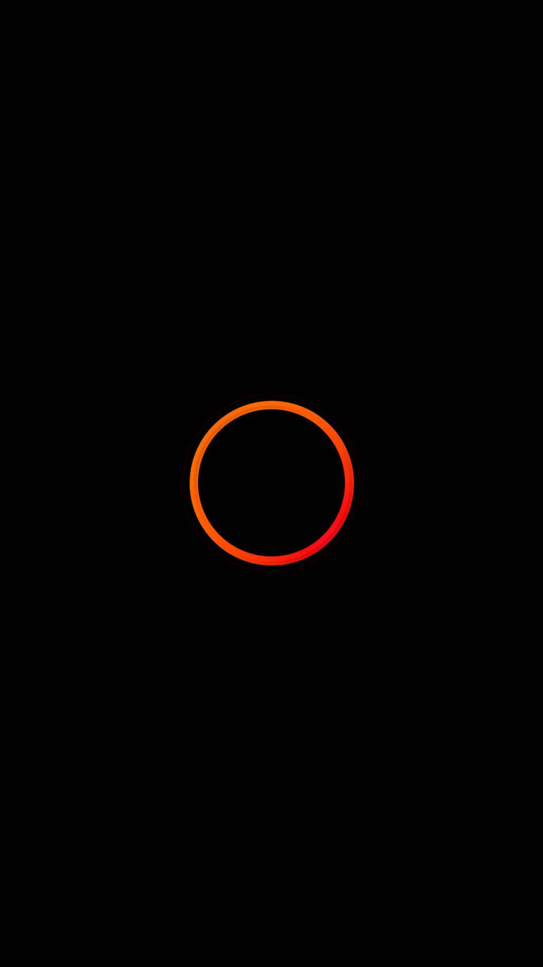 Red Circle Minimalist Android Background