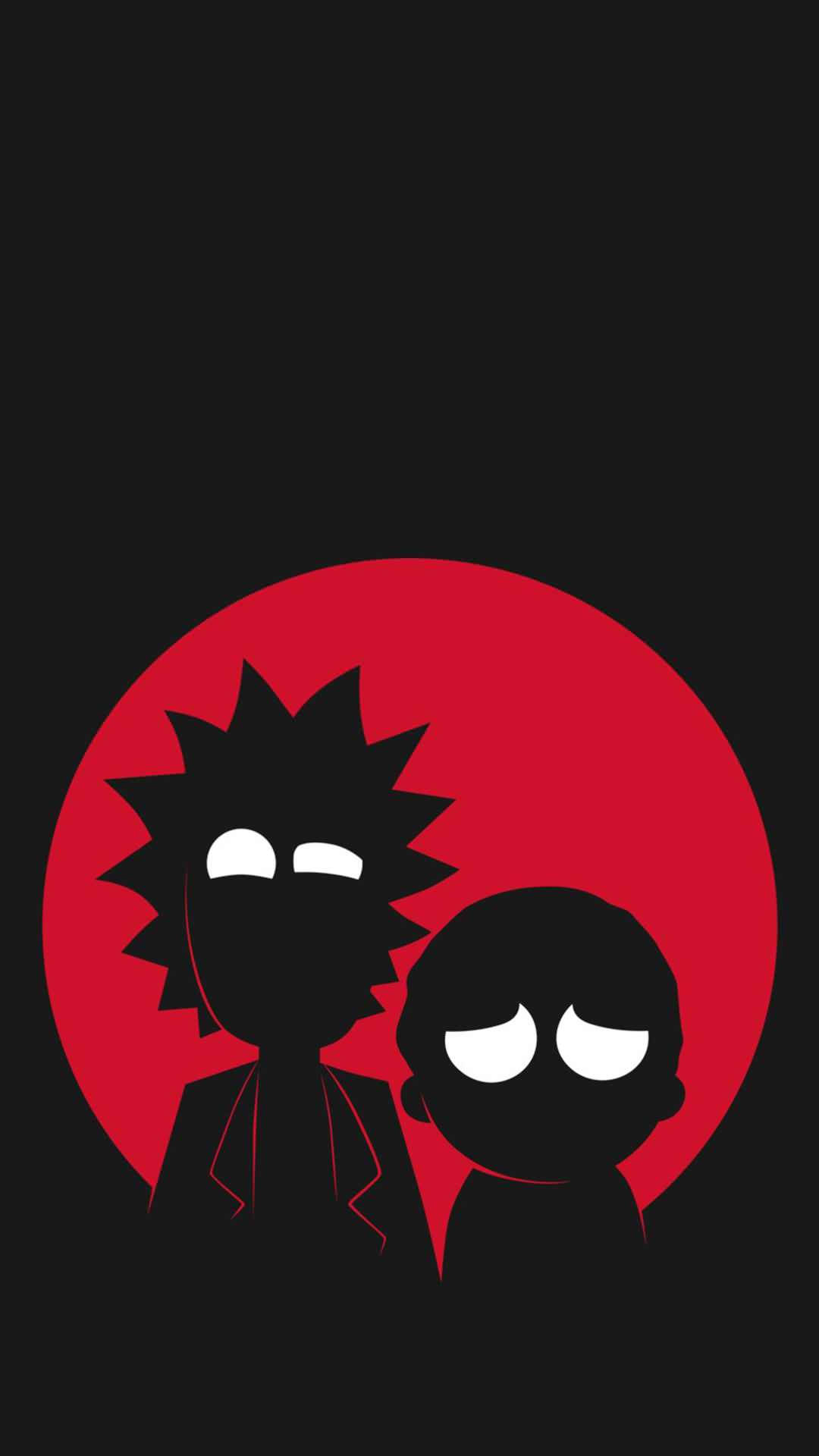 Red Circle Rick And Morty Iphone Background