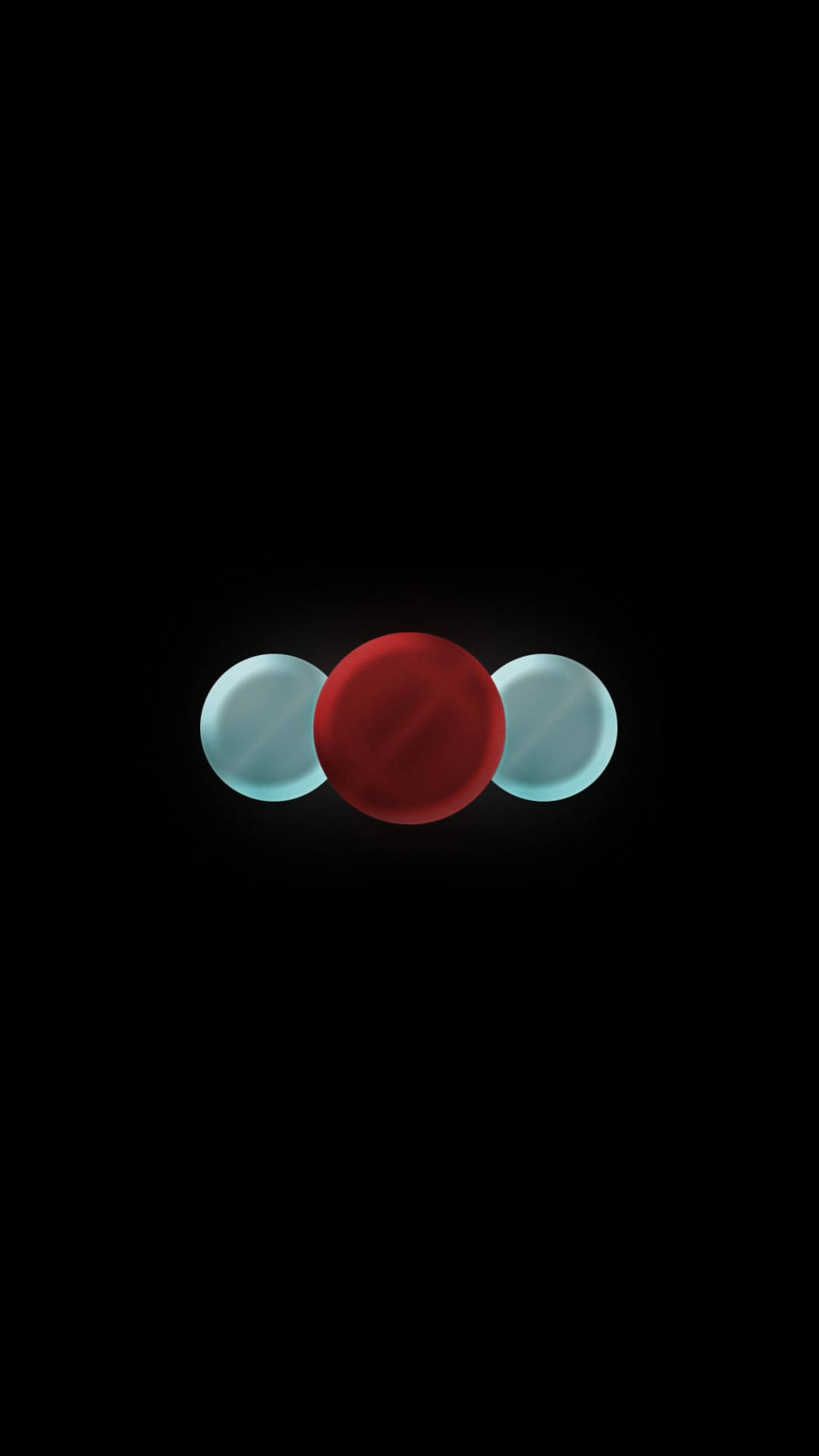 Red Circle With Two Grey Circles Background