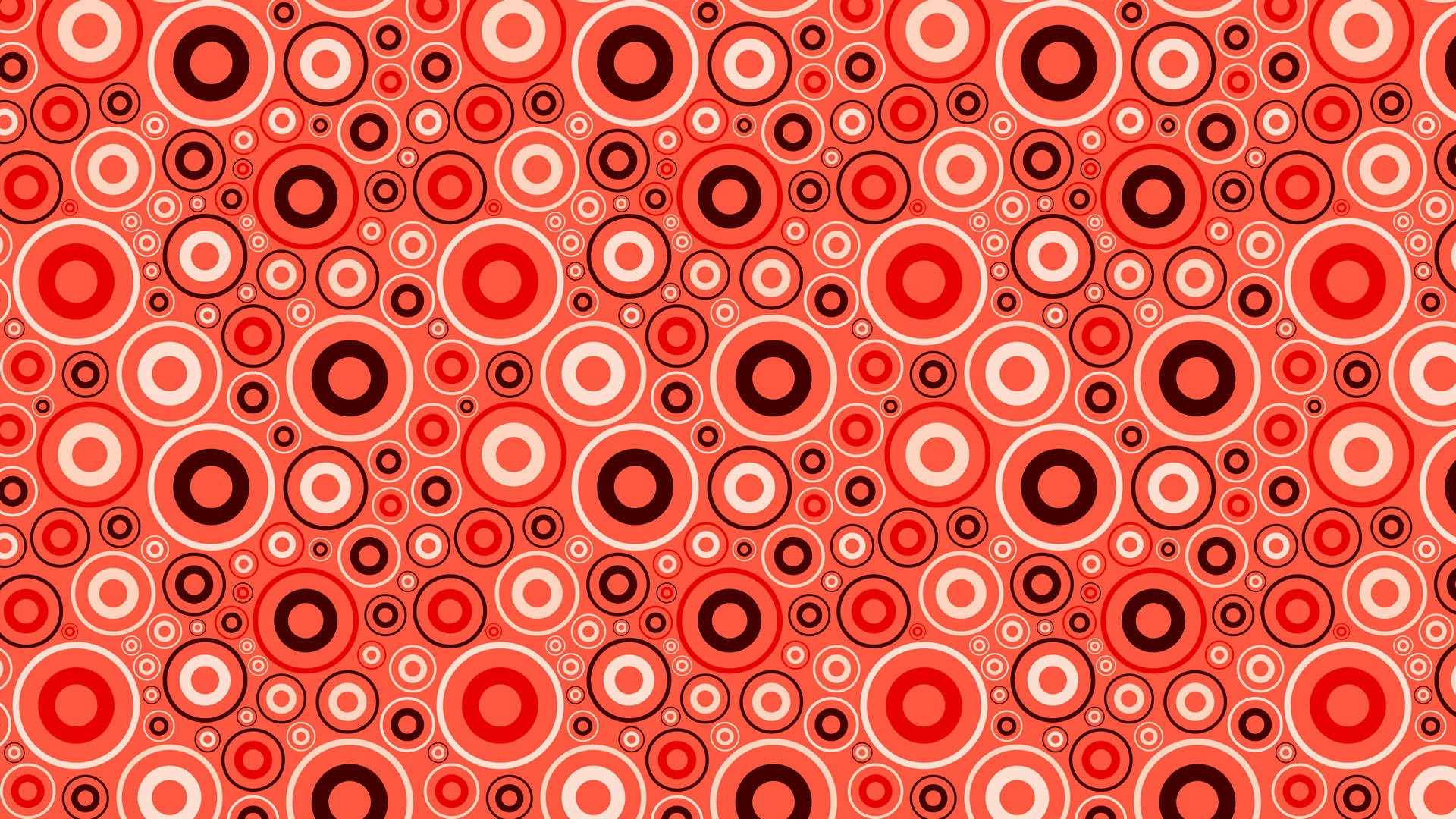 Red Circles With Black And White Background