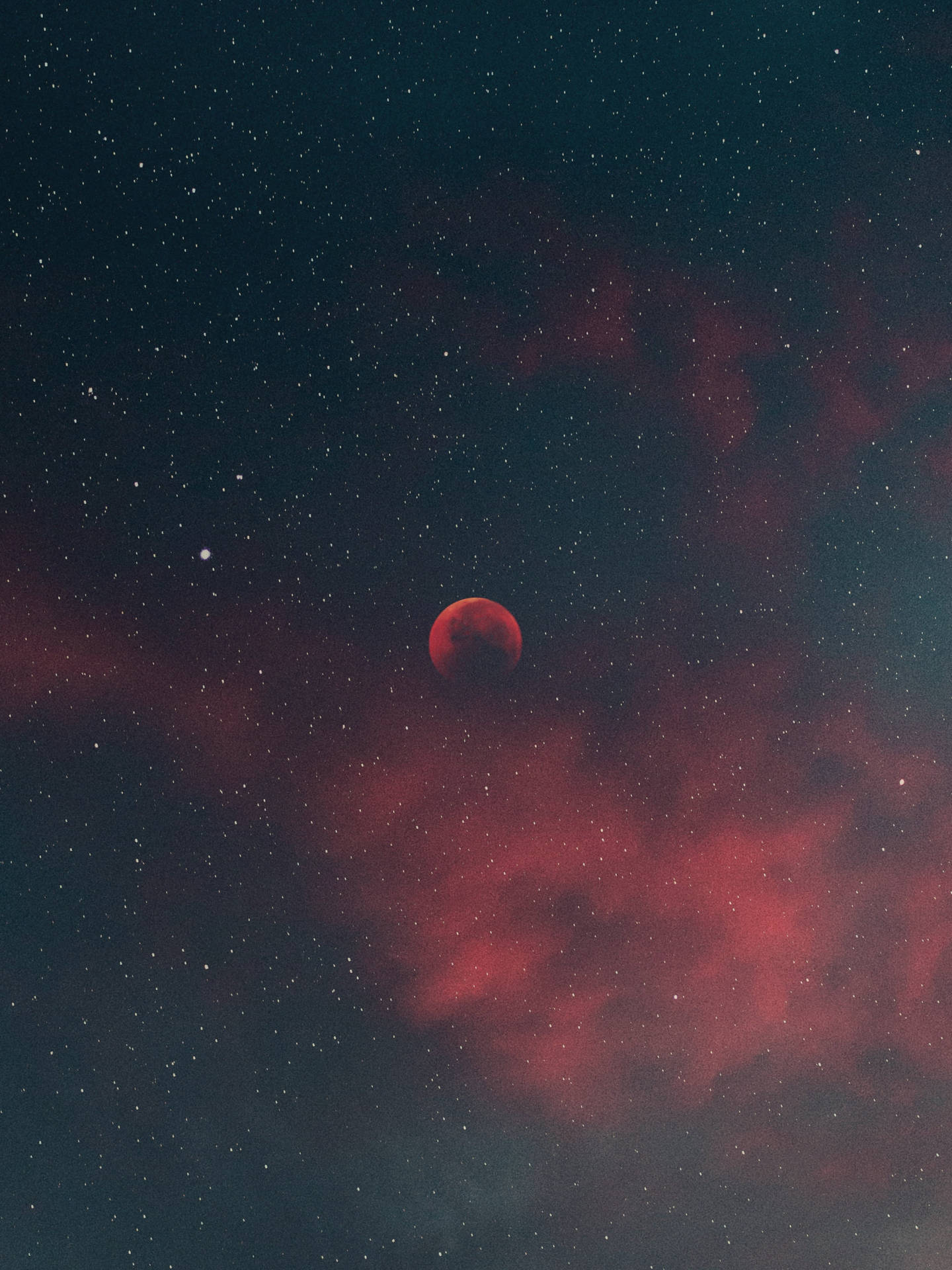 Red Clouds Moonlight 4k Background