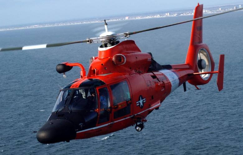 Red Coast Guard Helicopter 4k