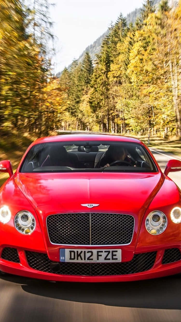 Red Continental Bentley Iphone Background