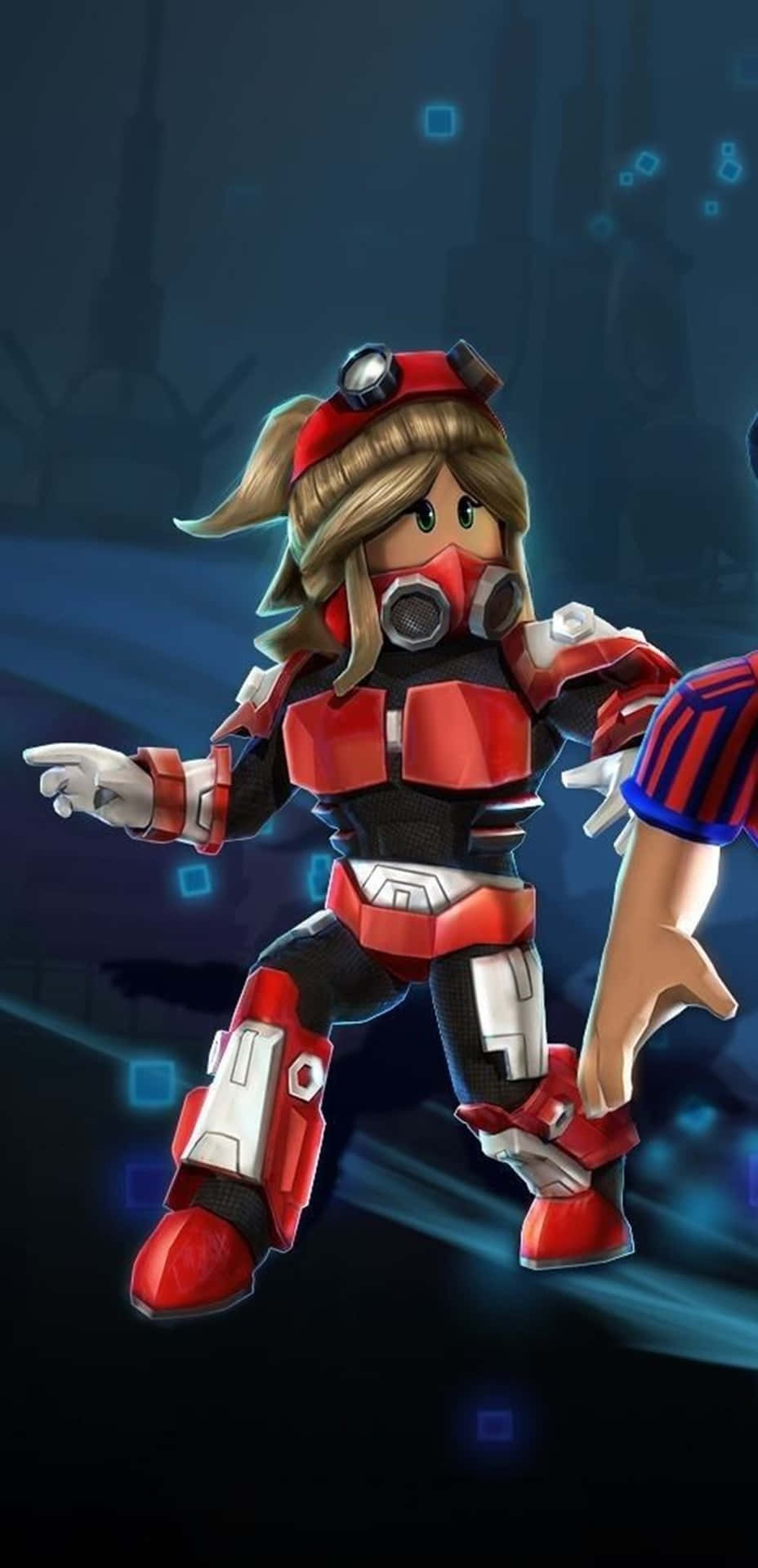 Red Cool Armor Roblox Iphone Background
