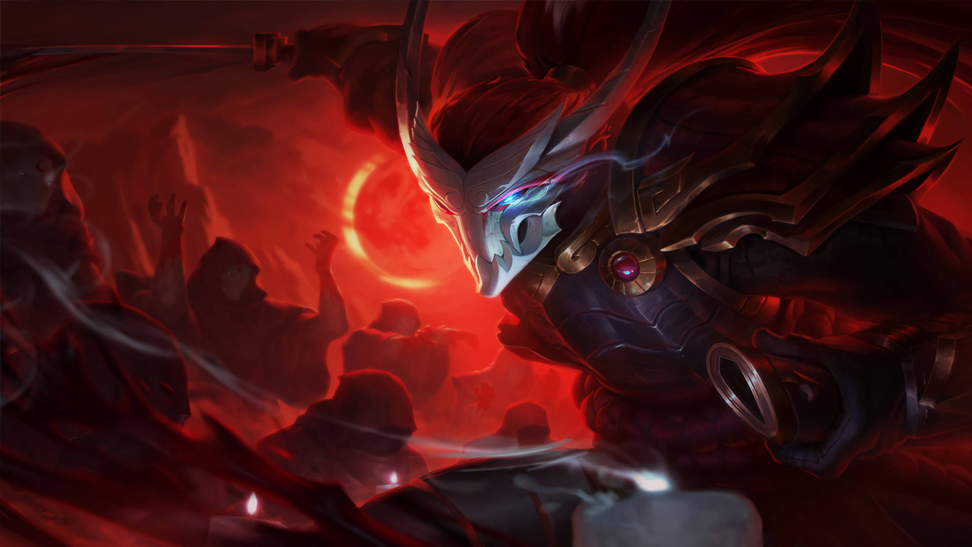 Red Cool League Of Legends Champ Background