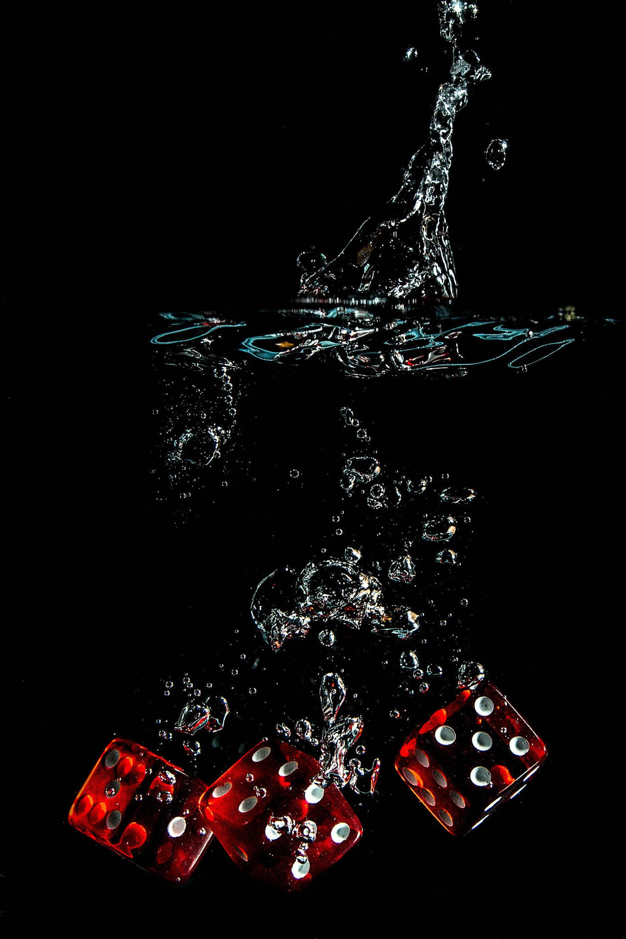 Red Crystal Dice Background