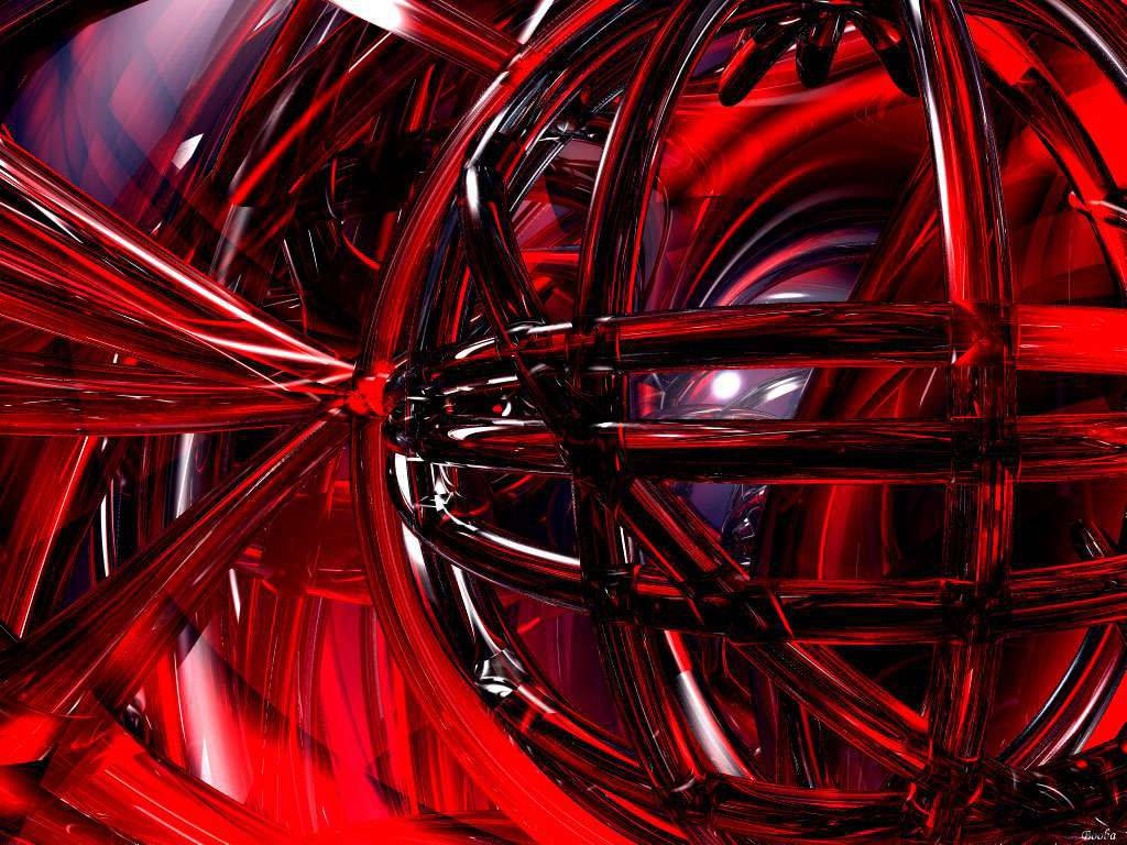 Red Crystal Digital Art Background