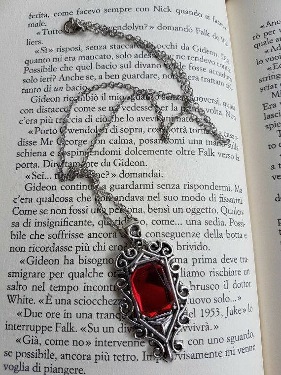 Red Crystal Isabelle Lightwood Necklace Background