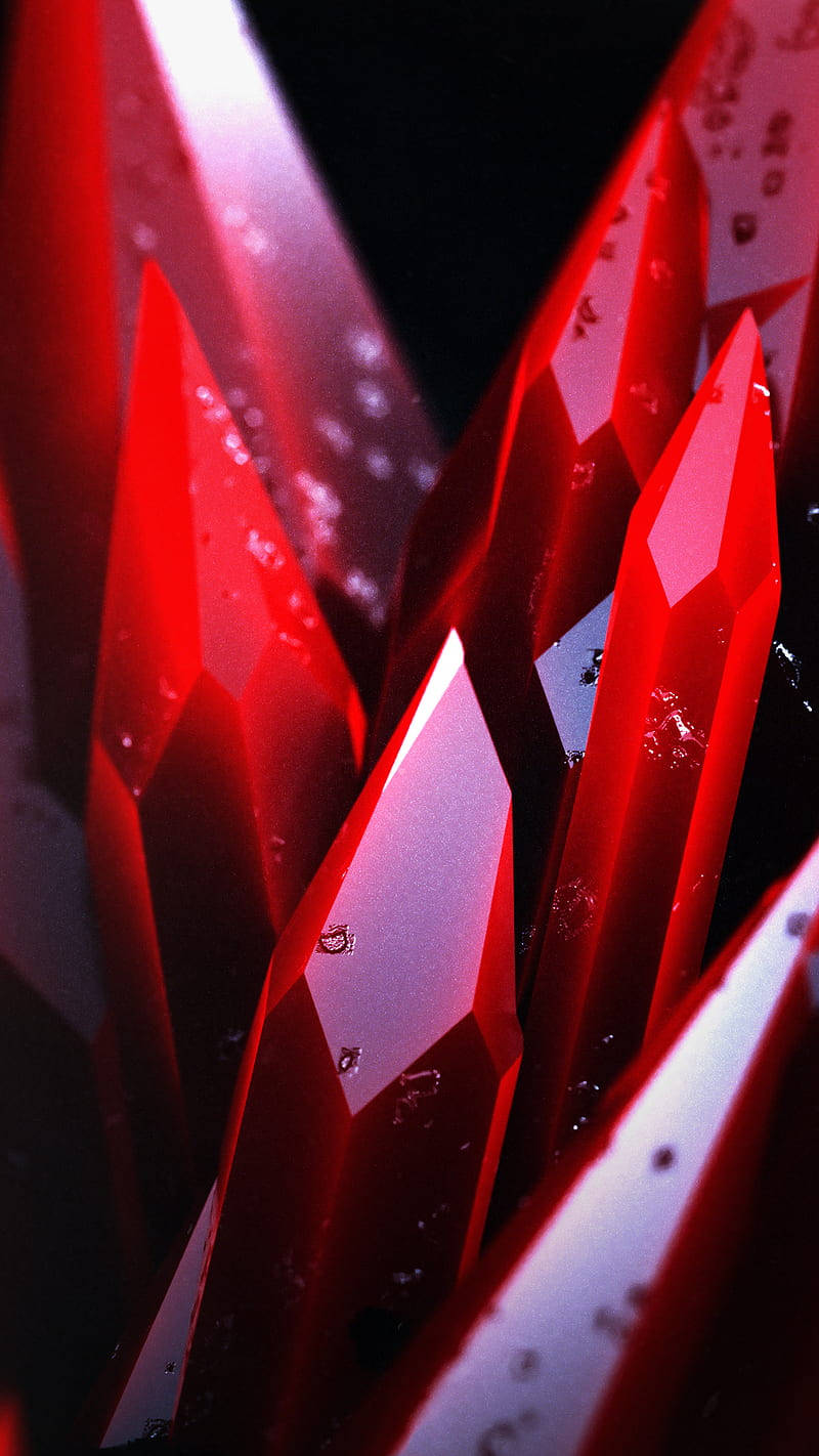 Red Crystal Jagged Edges Background