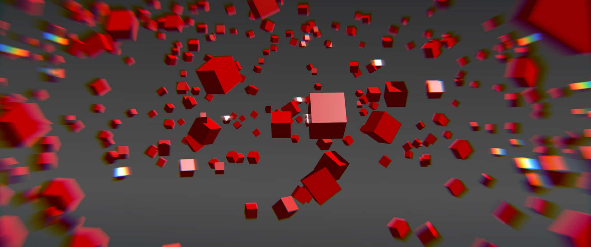 Red_ Cubes_ Floating_in_ Space Background