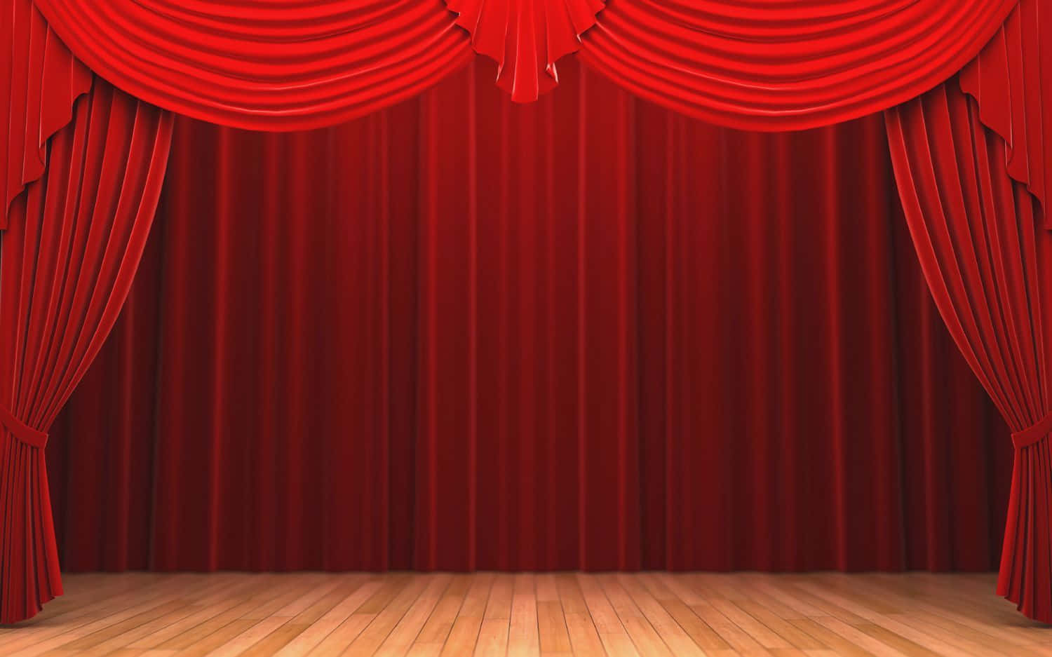 Red Curtain Stage Digital Art