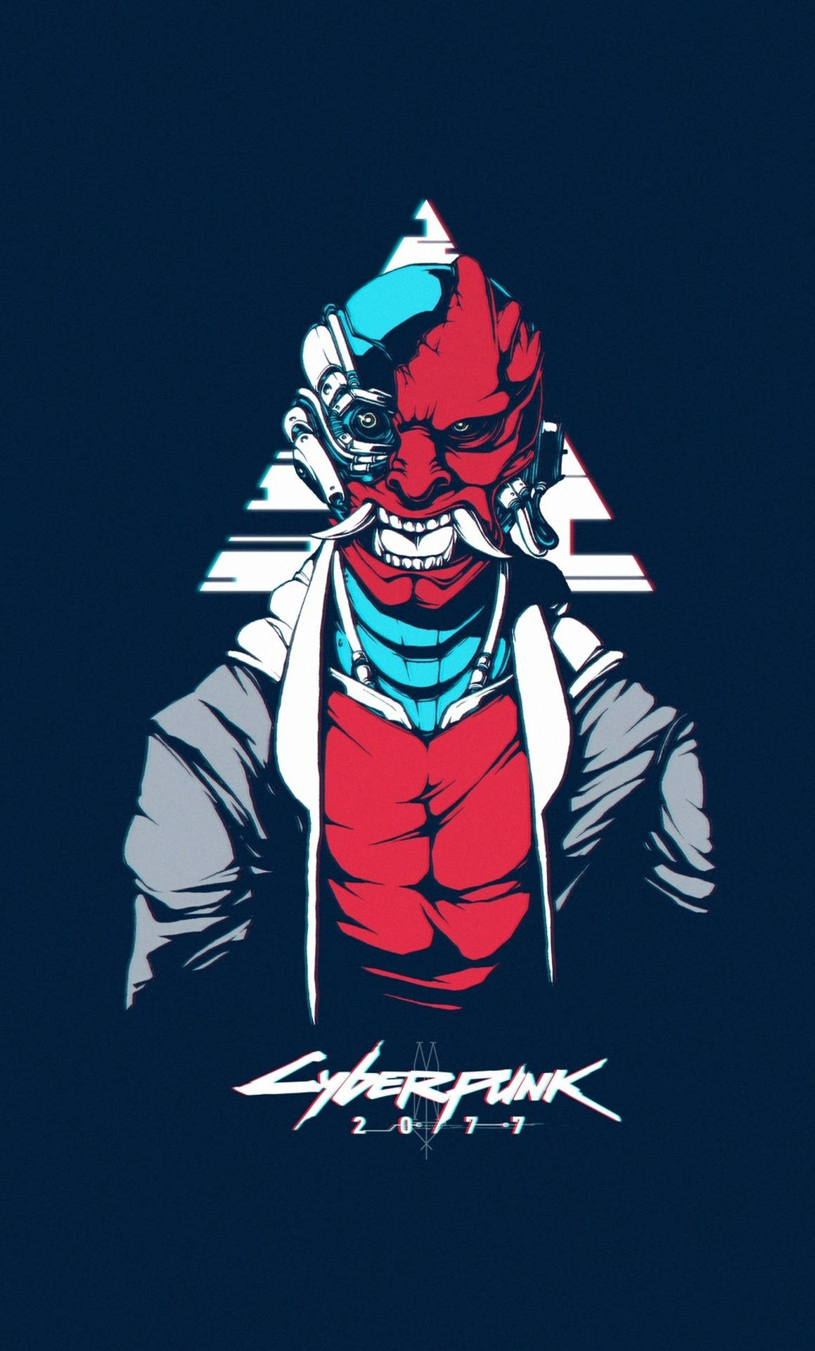 Red Cyber Demon Cyberpunk 2077 Iphone Background