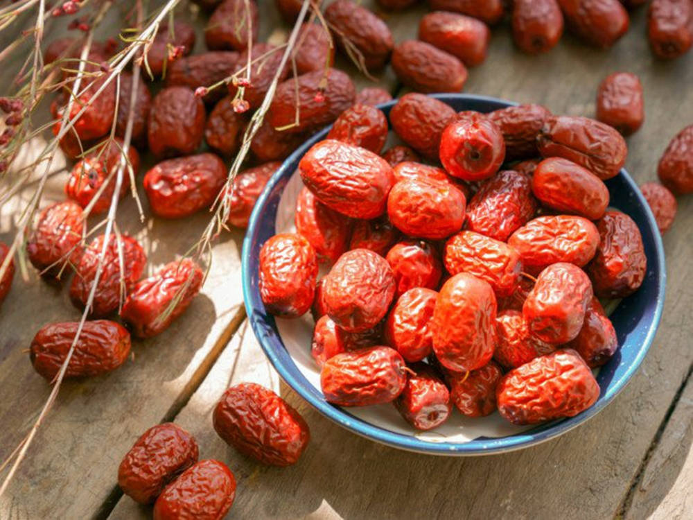 Red Dates Scattered Background