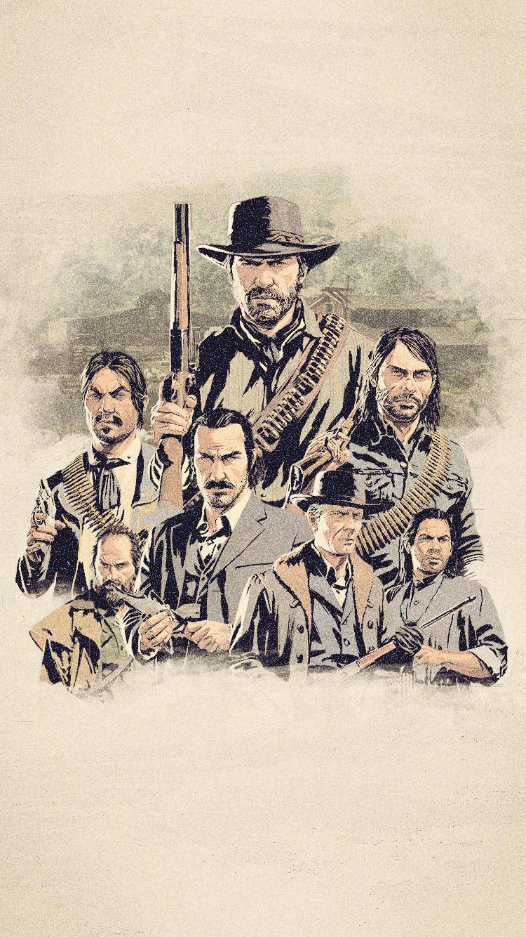 Red Dead Iphone Character Art Background