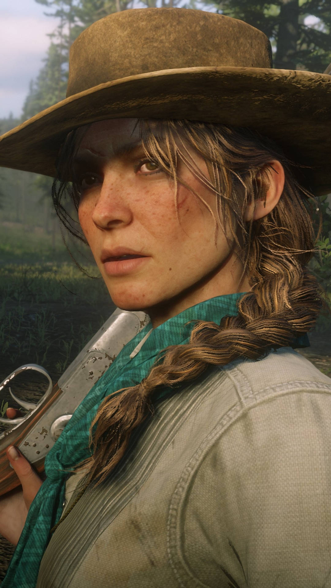 Red Dead Iphone Sadie Close Up Background