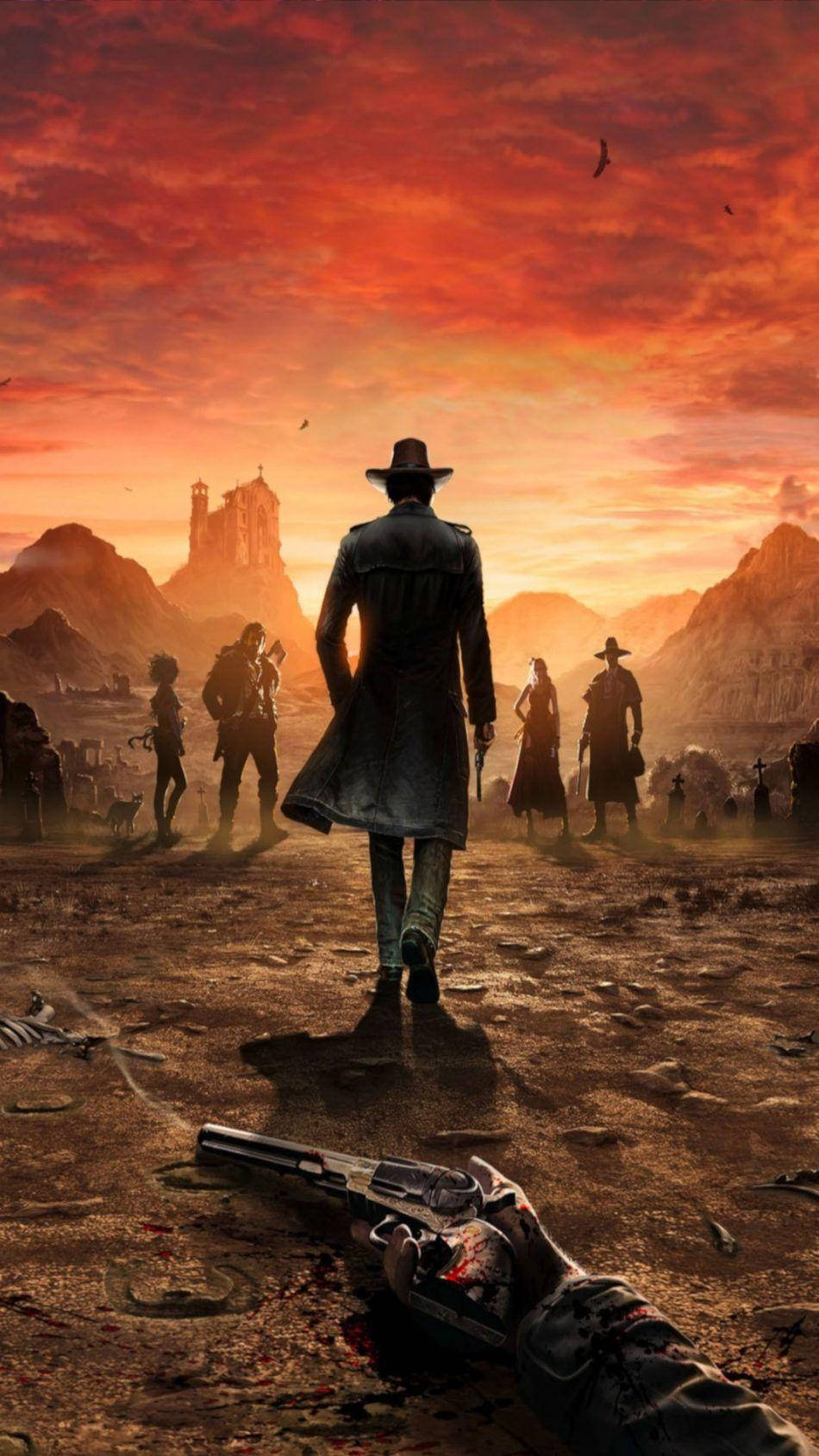 Red Dead Iphone Sunset Walk Background