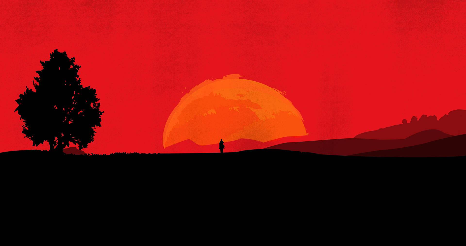 Red Dead Redemption 2 4k Big Red Sun