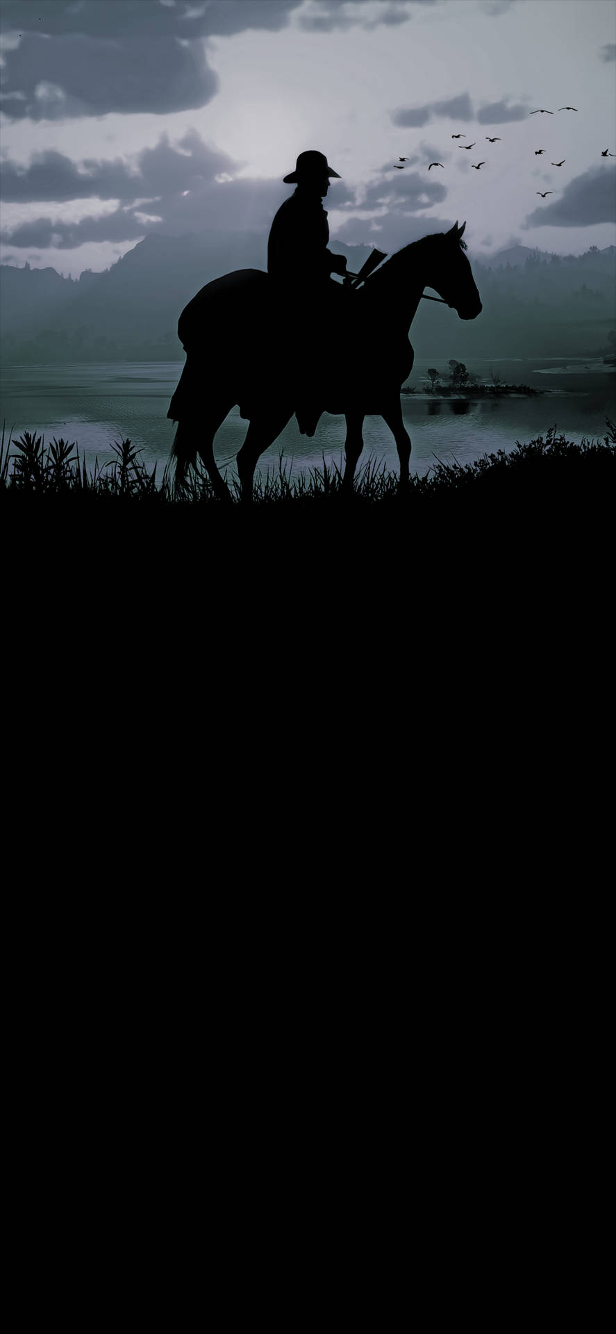 Red Dead Redemption Ii Phone Silhouettes Background