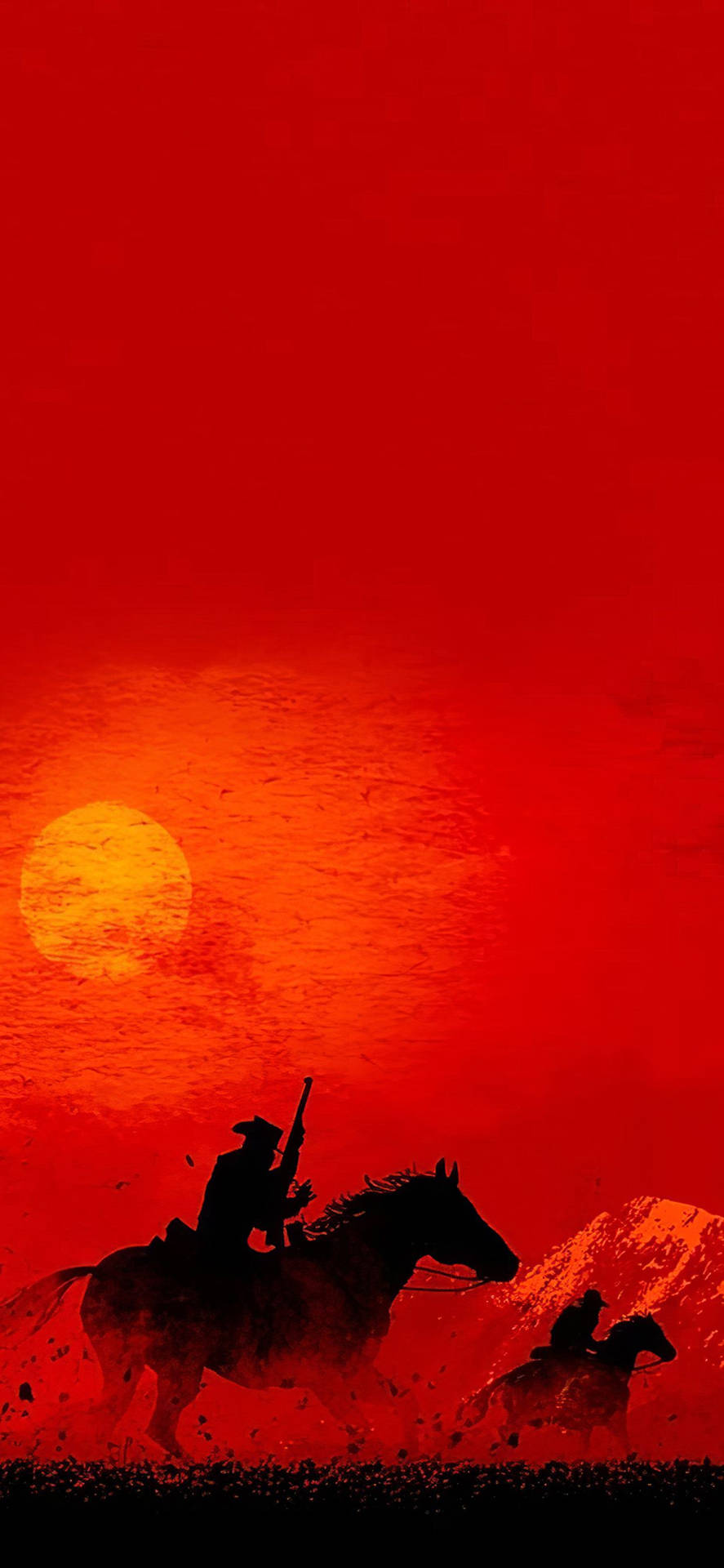 Red Dead Redemption Red Sky Background