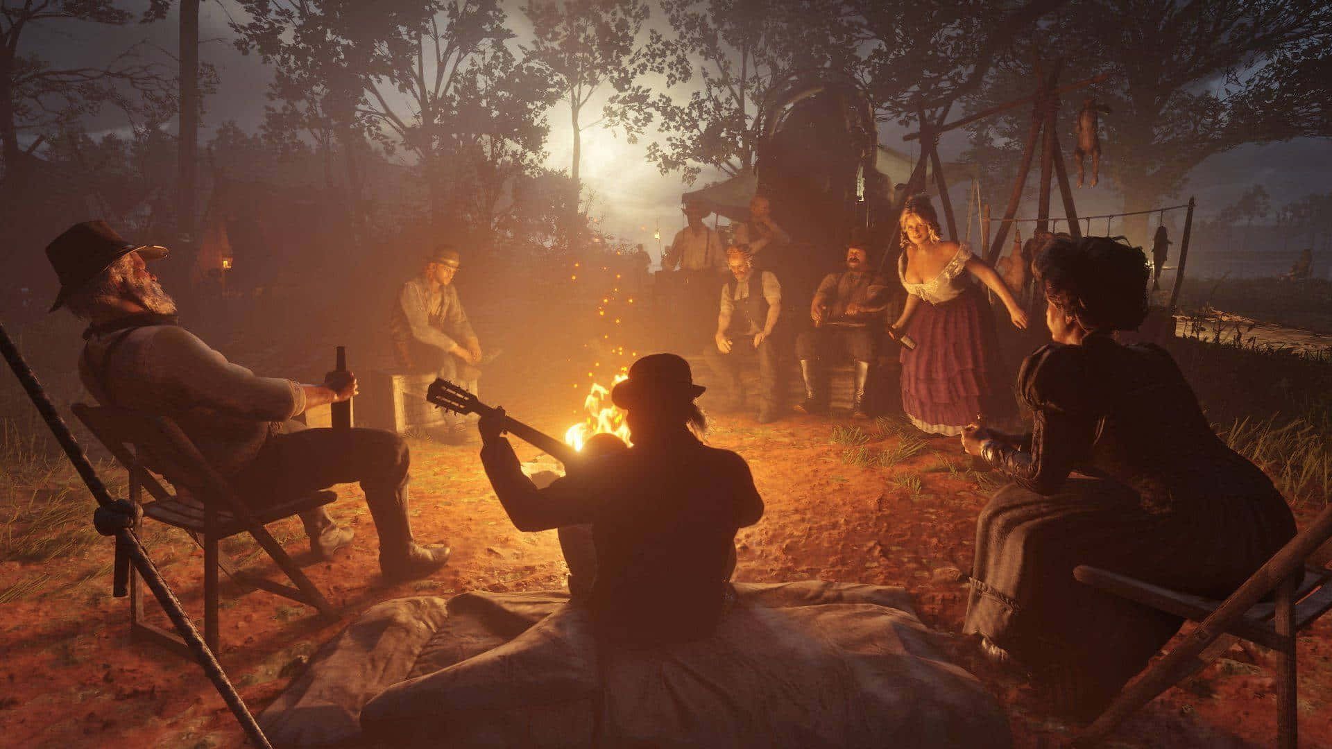 Red Dead Redemption2_ Campfire Gathering Background