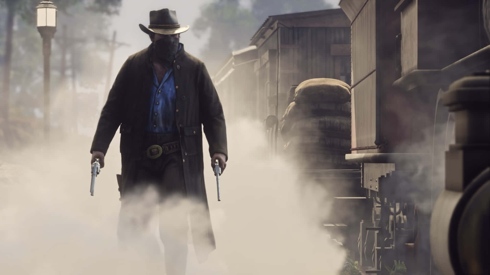 Red Dead Redemption2 Dual Wielding Gunslinger Background