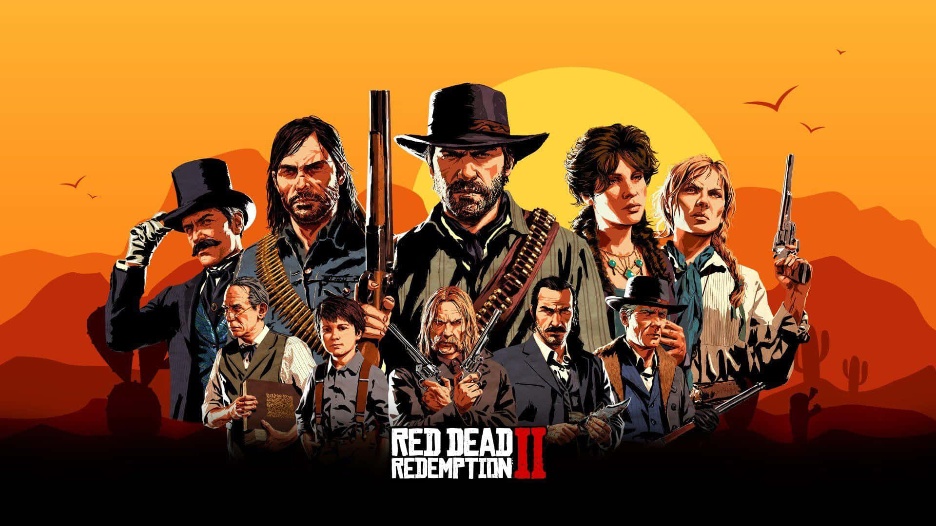 Red Dead Redemption2 Game Cast Wallpaper Background