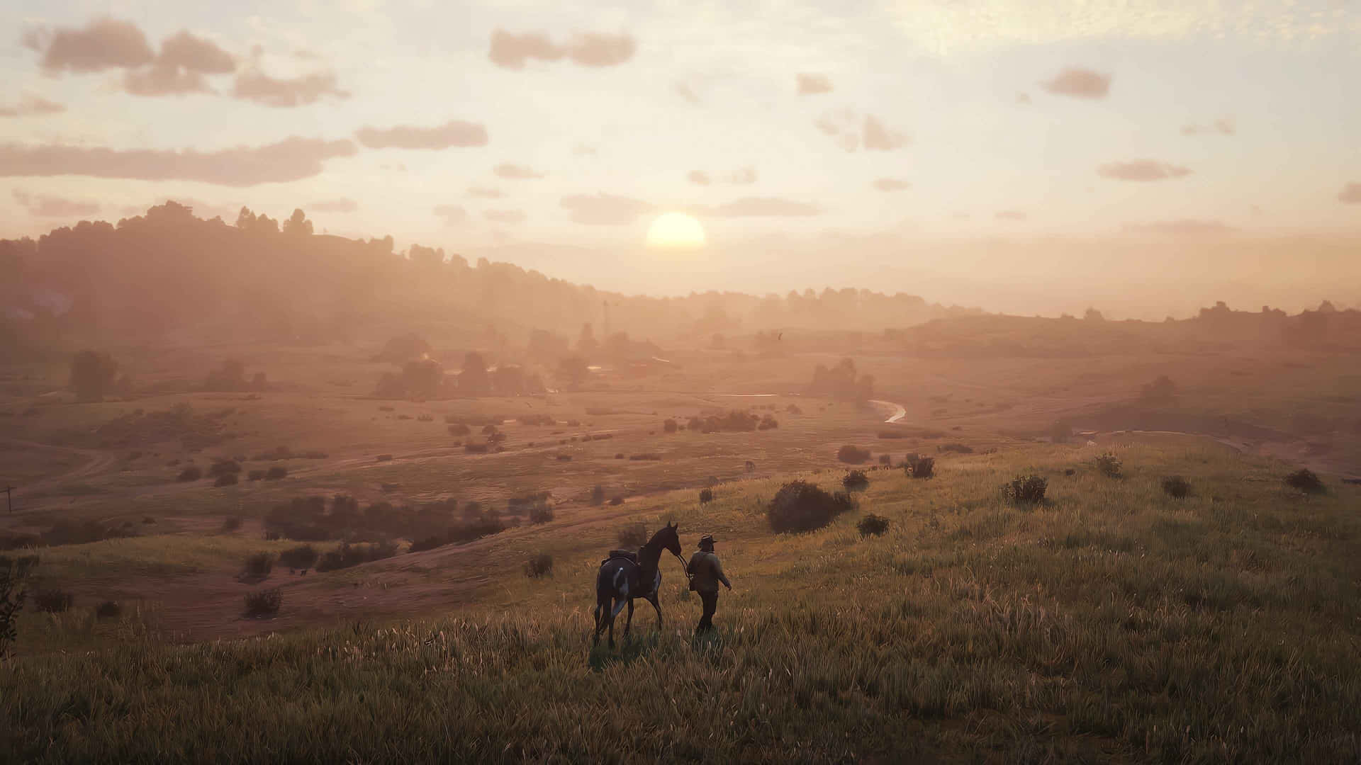 Red Dead Redemption2 Sunset Ride Background