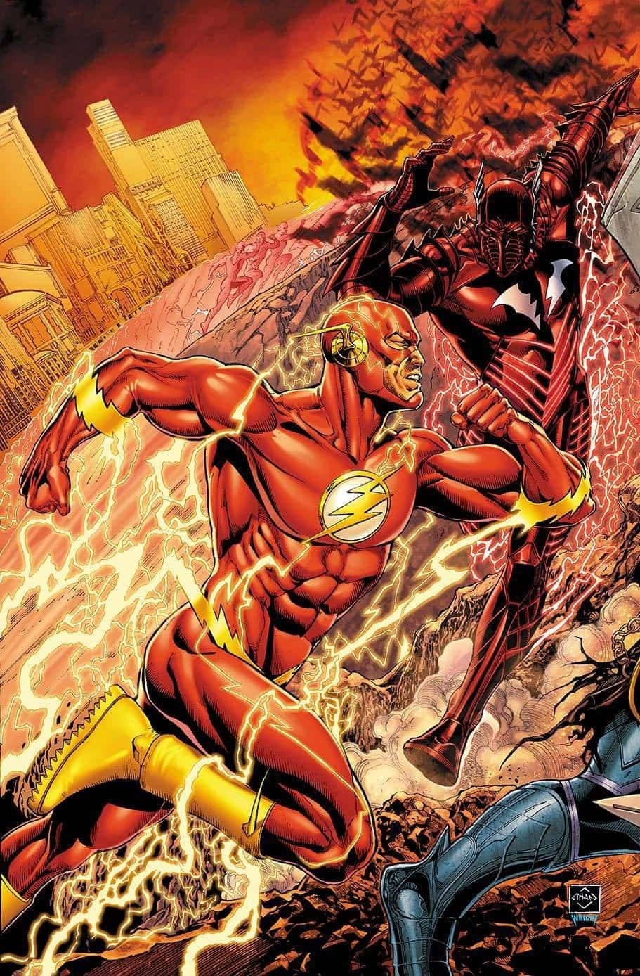 Red Death And The Flash Running Background