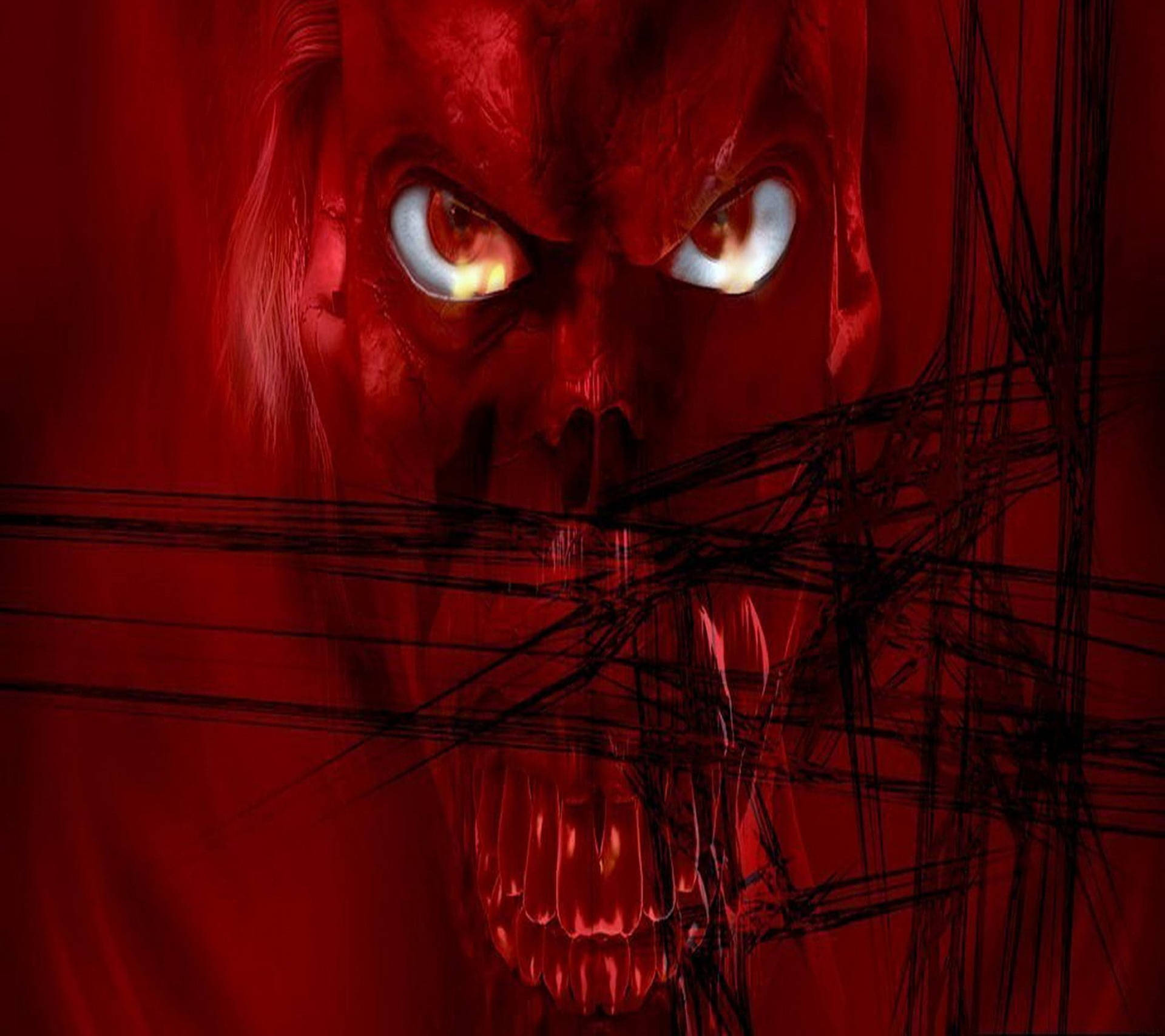 Red Death Skull Background