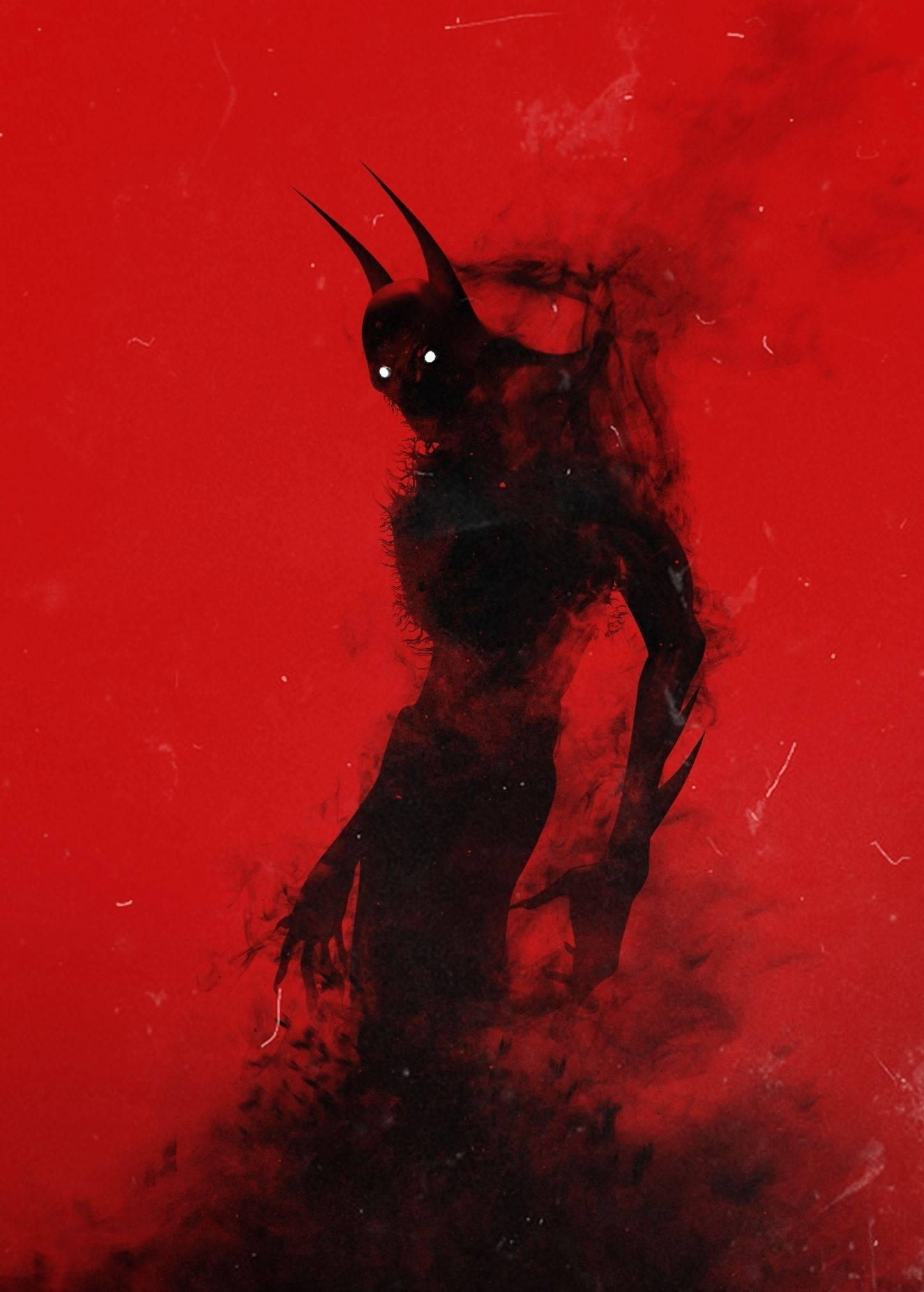 Red Death Smoky Shadow Figure Background