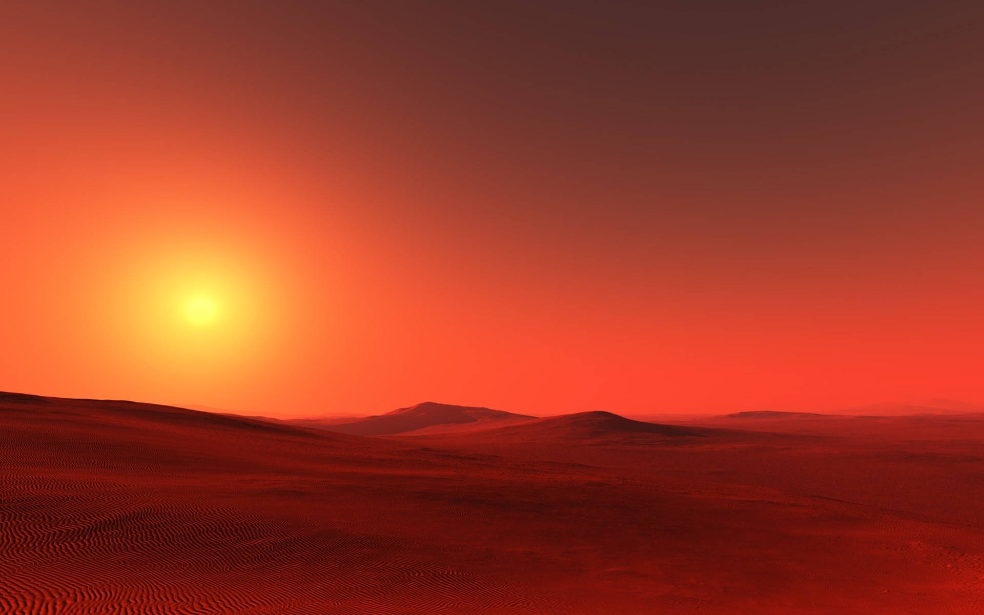 Red Desert Sun Background