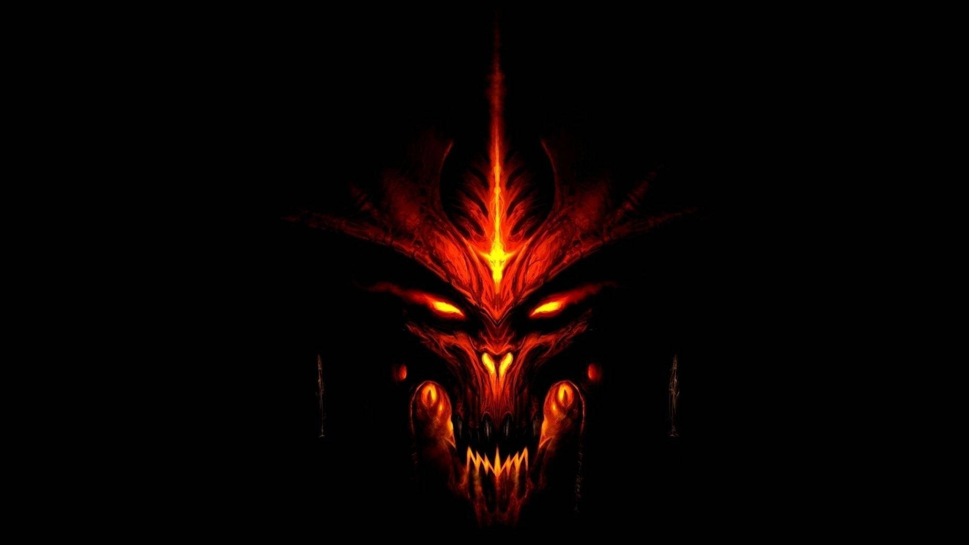 Red Devil Face Background