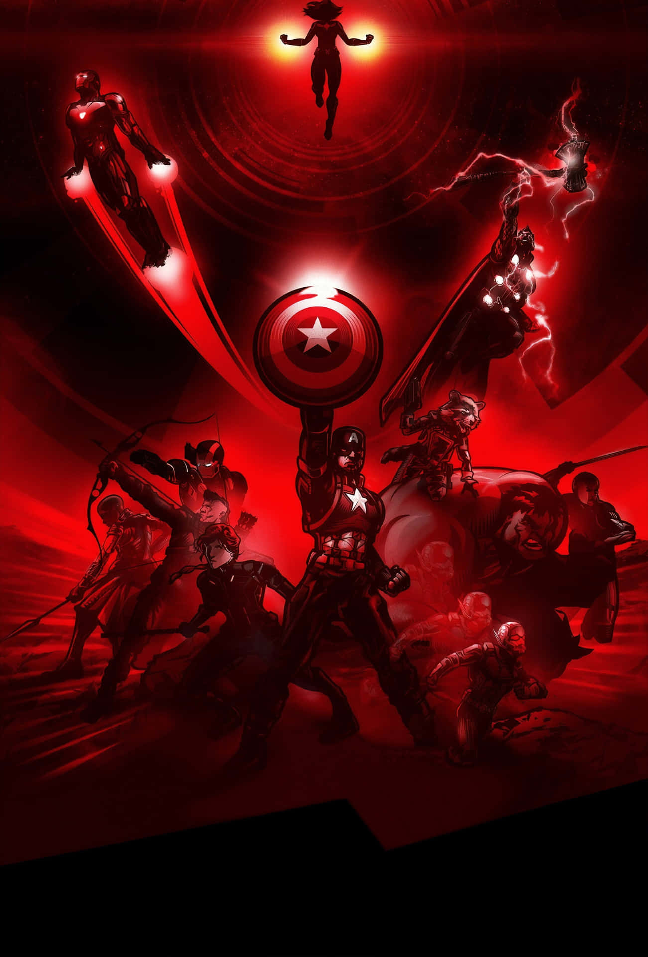 Red Dope Avengers Marvel Animated Background