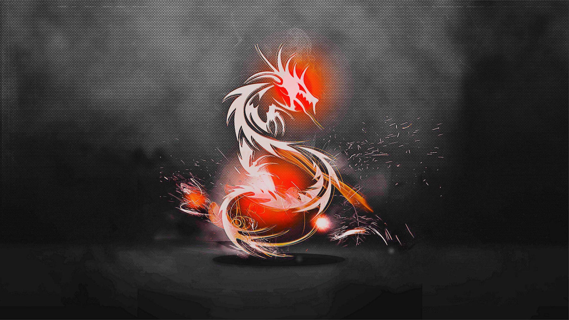 Red Dragon Light Art Background