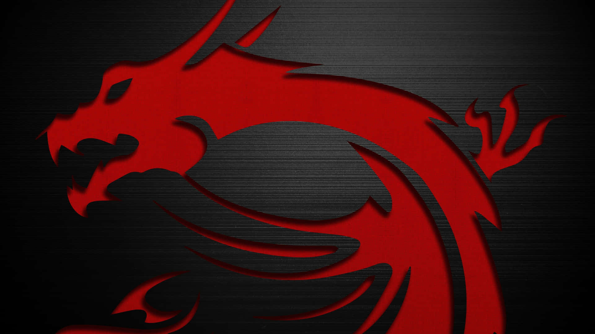 Red Dragon Logo On Black Background Background