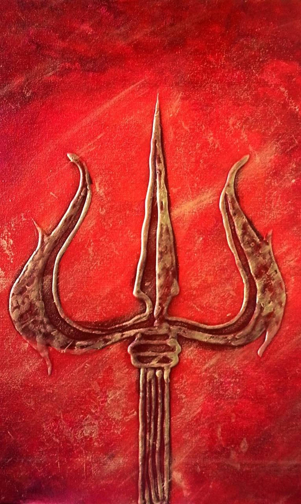 Red Embossed Trishul Background