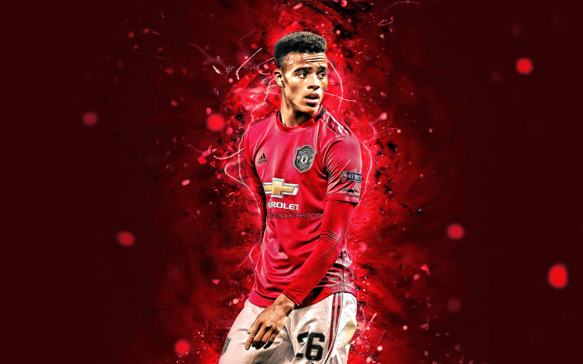 Red Energy Mason Greenwood Background