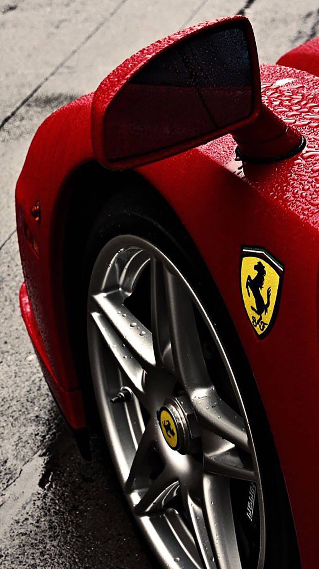 Red Enzo Tire Ferrari Phone Background