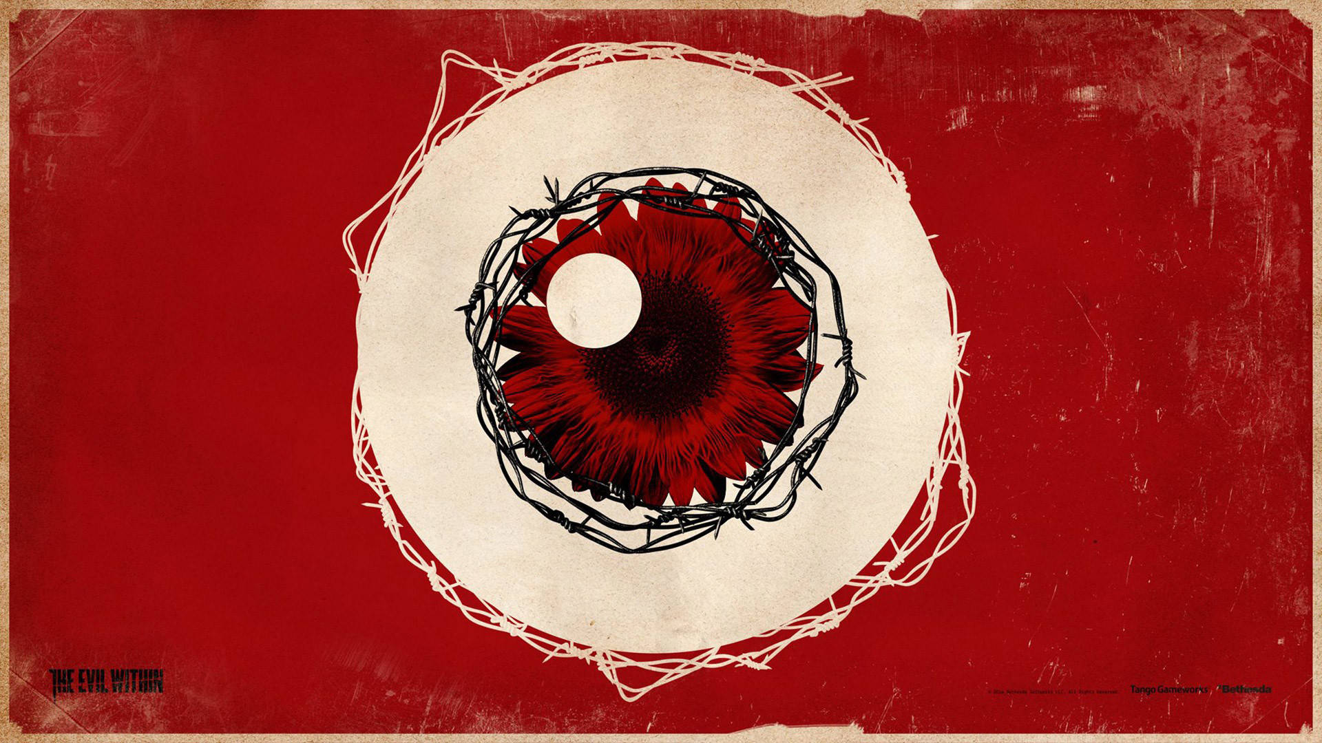 Red Evil Eye Art Background