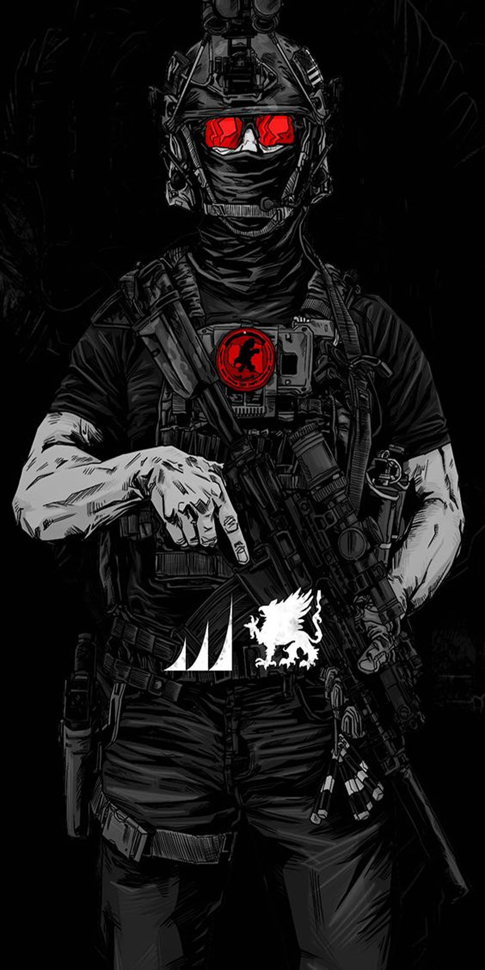 Red Eyes Call Of Duty Phone Background