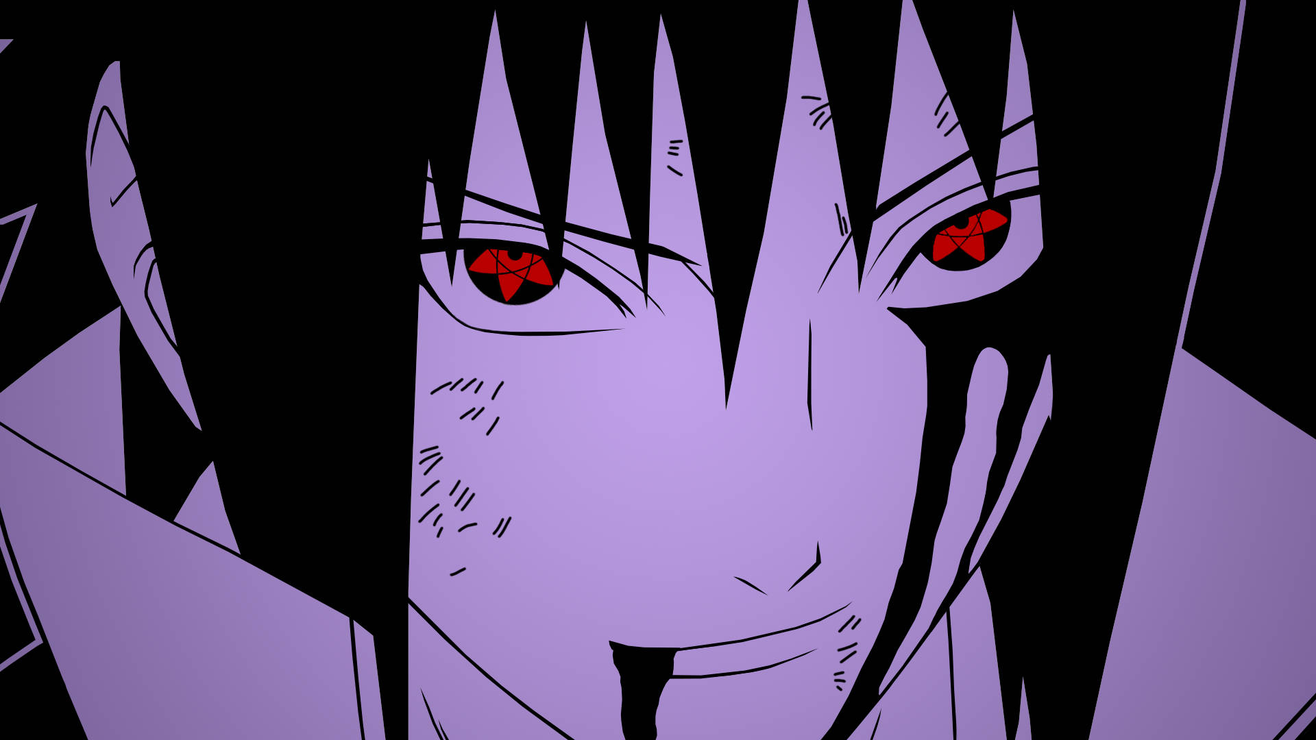 Red-eyes Sasuke Pfp Background