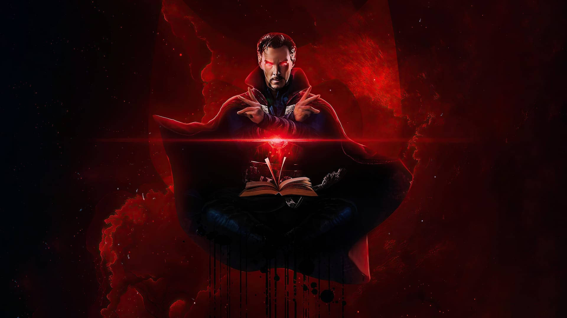 Red Eyes Superhero Doctor Strange Background