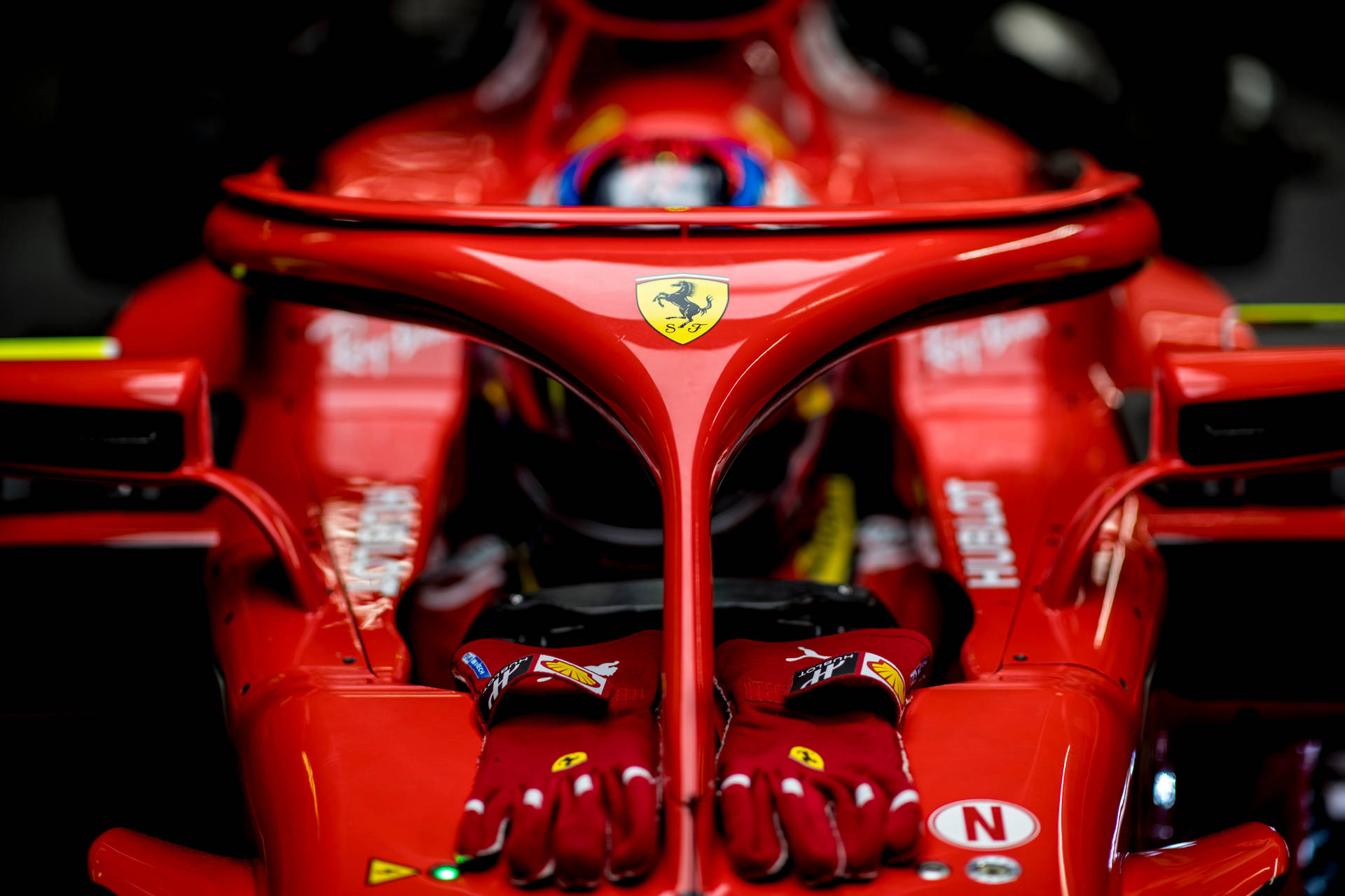 Red F1 Ferrari Interior Background
