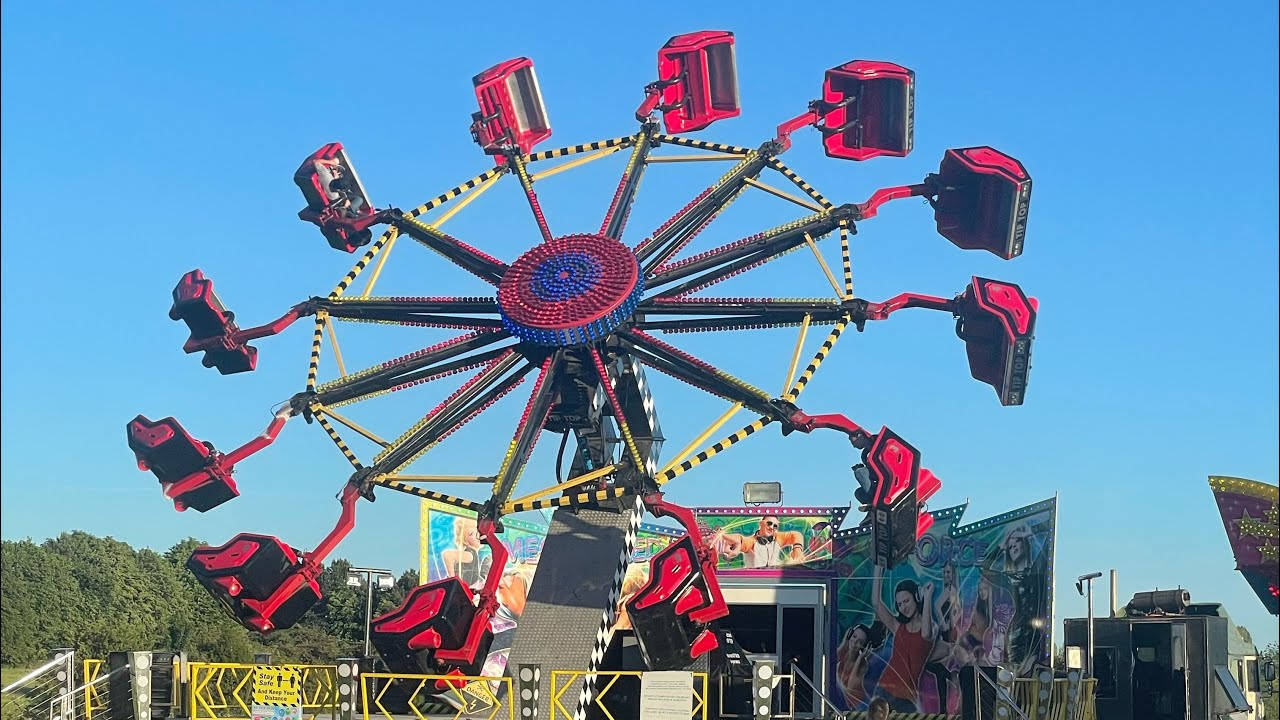 Red Fair Ride Background