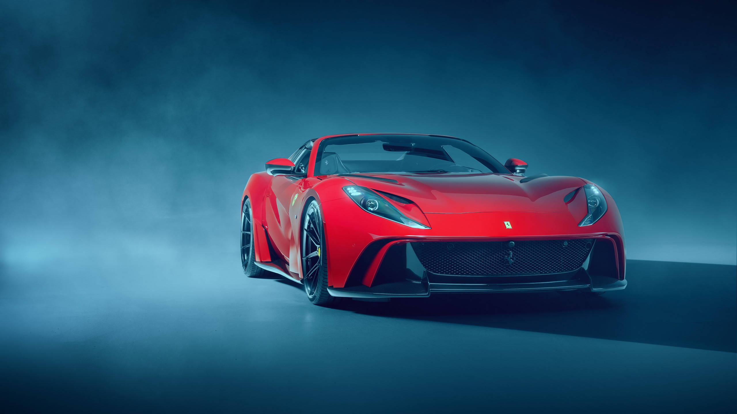 Red Ferrari 812 Superfast Car In High Definition Background