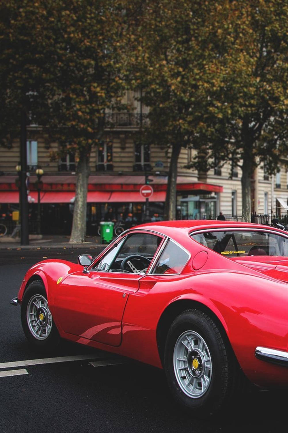 Red Ferrari Luxury Coupe Car Phone Background