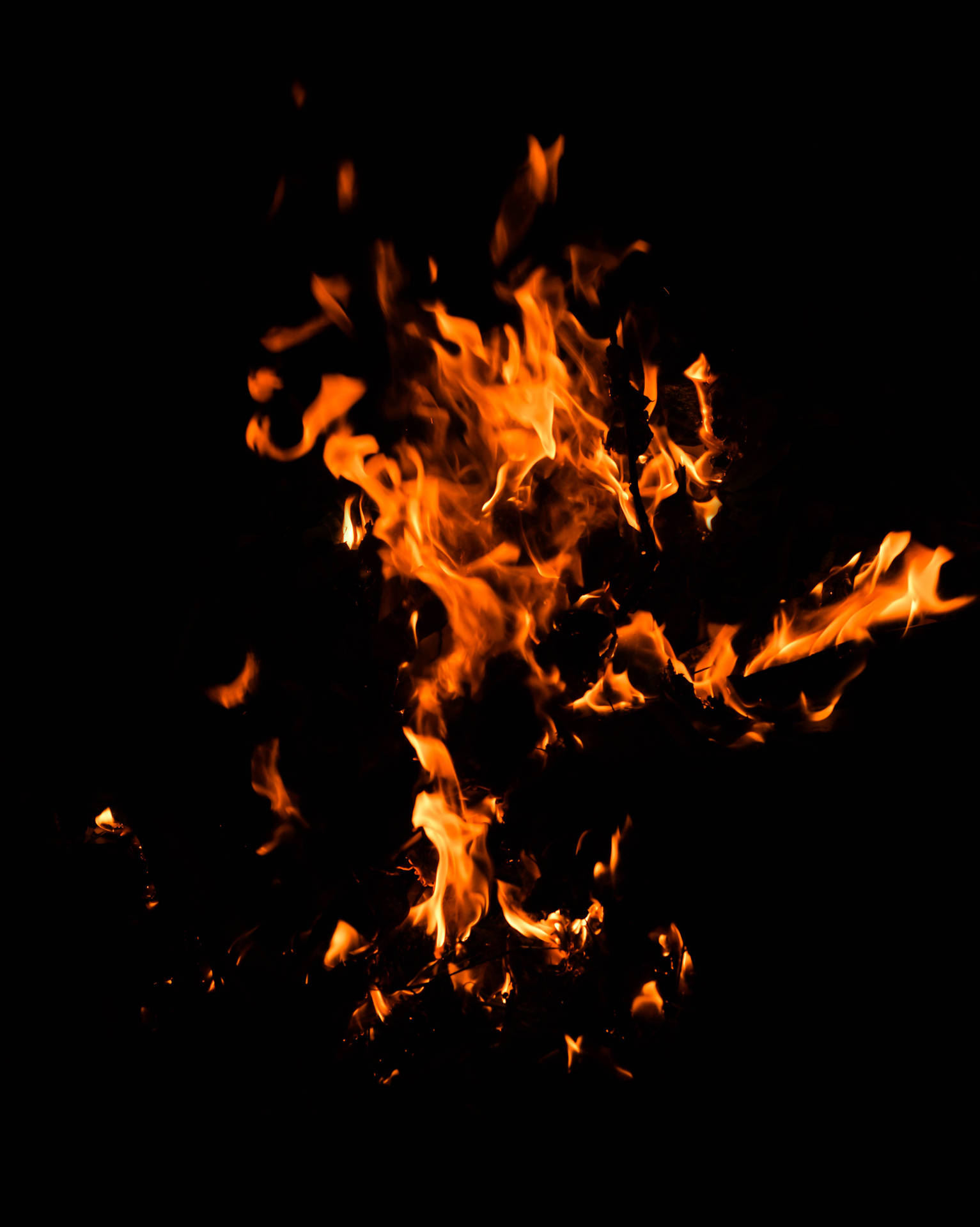 Red Fire In A Cross Shape Background