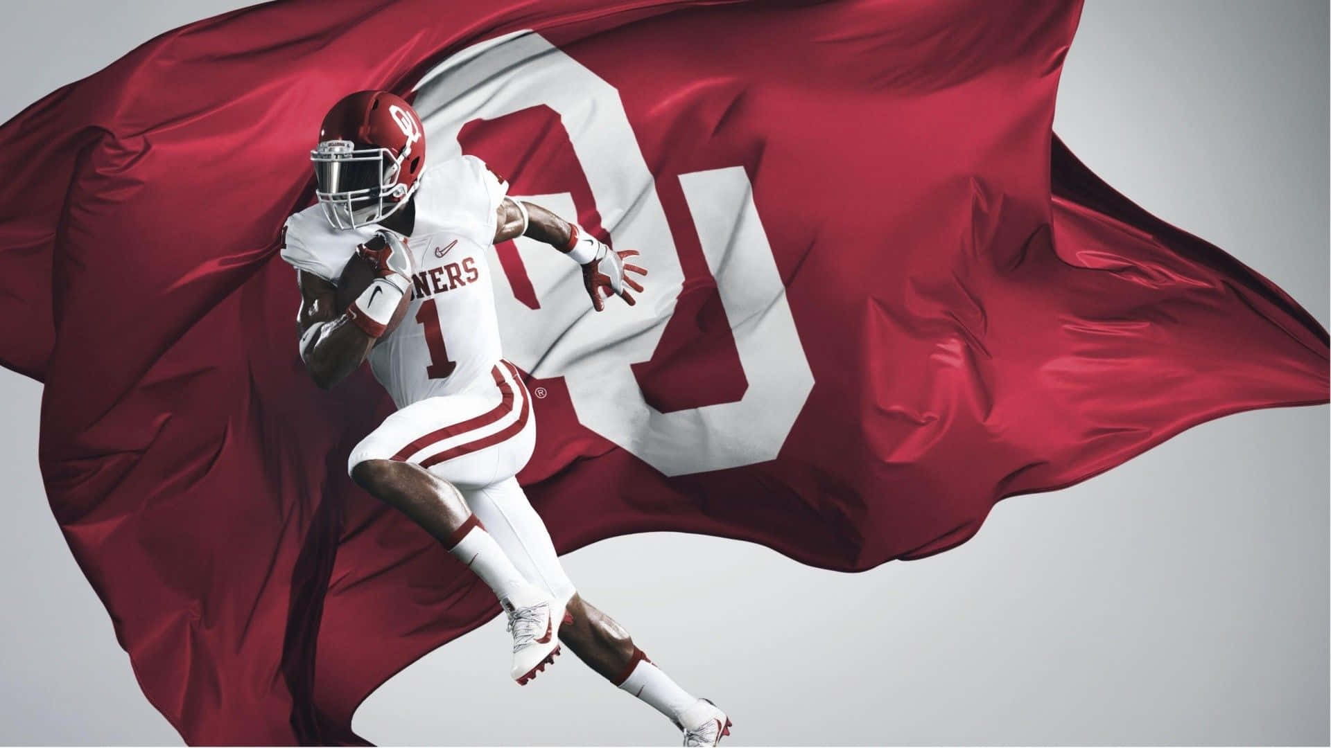 Red Flag Of Ou Sooners Background