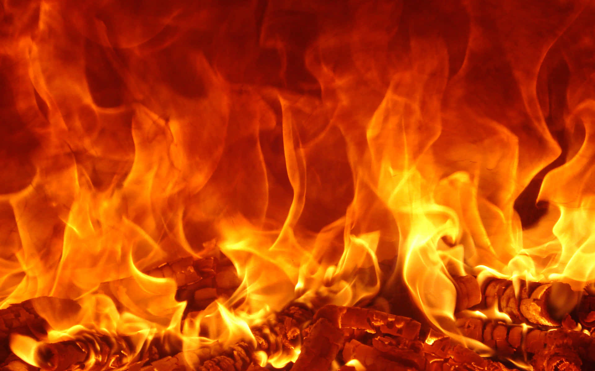 Red Flame Burning Background